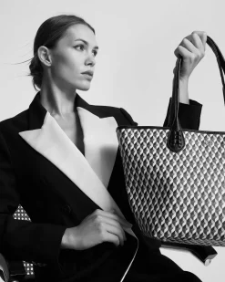 Lonbali Bolso Born Midi B&W Negro^ Bolsos Shopper