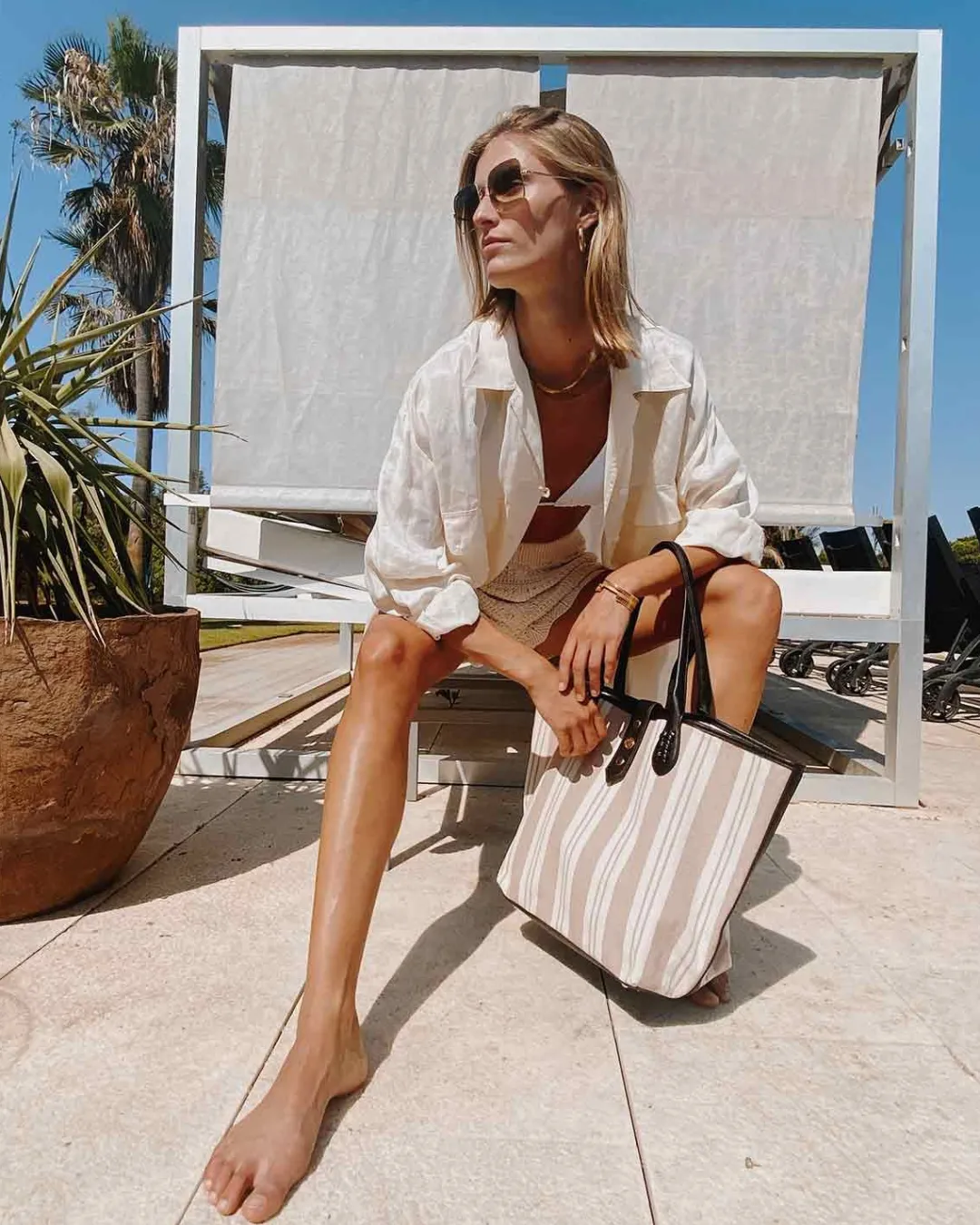 Lonbali Bolso Comte Beige^ Bolsos Shopper