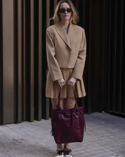 Lonbali Bolso Julias Burdeos^ Bolsos De Hombro