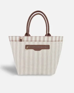 Lonbali Bolso Vichy Beige^ Bolsos Shopper