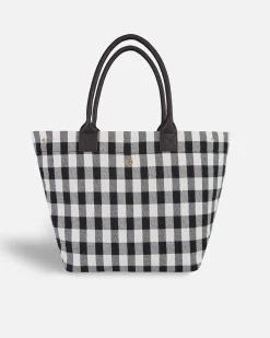 Lonbali Bolso Vichy Negro^ Bolsos Shopper