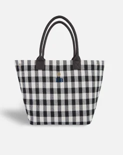 Lonbali Bolso Vichy Negro^ Bolsos Shopper