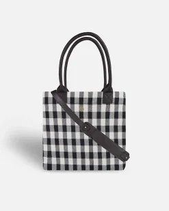 Lonbali Bolso Vichy Negro^ Bolsos Shopper