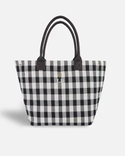 Lonbali Bolso Vichy Negro^ Bolsos Shopper
