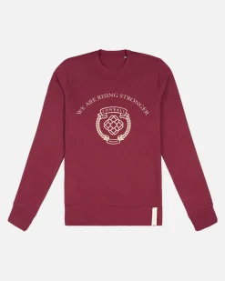 Lonbali Sudadera Escudo Burdeos^Mujer Sudaderas