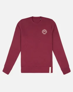 Lonbali Sudadera Happy Burdeos^Mujer Sudaderas